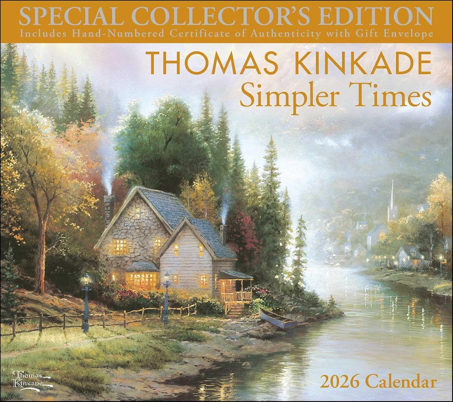 Thomas Kinkade Special Collector's Edition 2026 Deluxe Wall Calendar with Print - Image 1