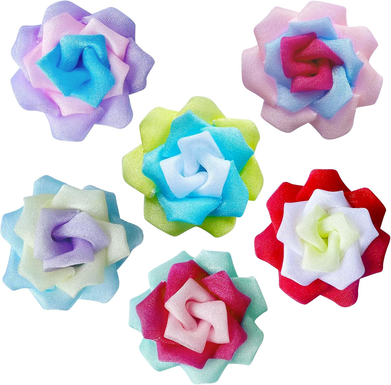 UBQUBQ dog collar flowers accessories front view showing six pack colorful pet charms