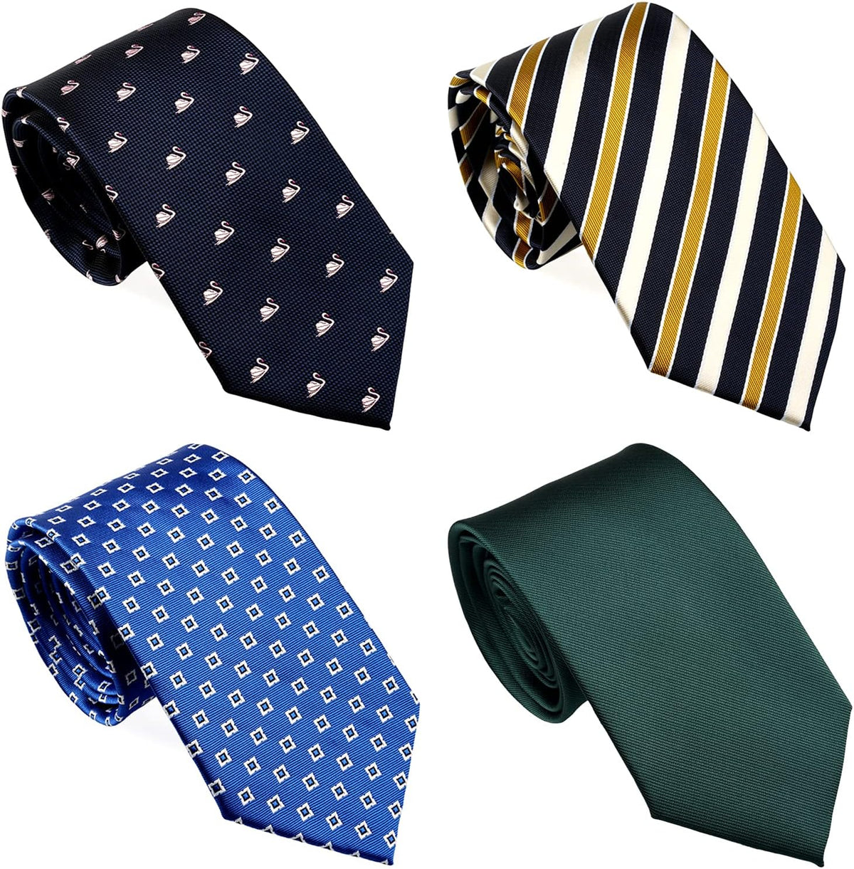 Extra-Long Neckties for Big and Tall Men, 63- or 70-Inch, 4-Pack - Image 13
