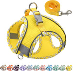 AIITLE Tiny Dog Harness - Lightweight Mesh Step-in Vest for Puppy, Reflective & Escape-Proof Design with High-Stick Magic Tape - Indoor/Outdoor Use for Chihuahua, Maltese, Shih Tzu(Brown-Beige, XXXS) - Image 12