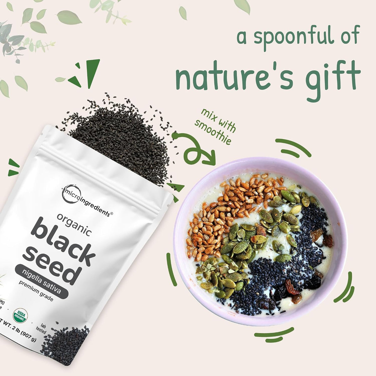 Micro Ingredients raw Egyptian black seeds lifestyle culinary use
