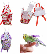 Premium imported pet bird flight suit packaging showing authentic USA sourced branding