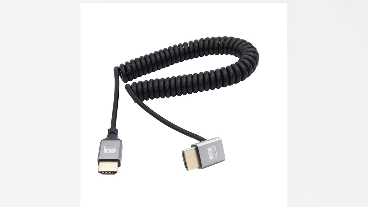 Packaging view of the authentic USA imported RIIEYOCA ultra high definition HDMI coiled cable.