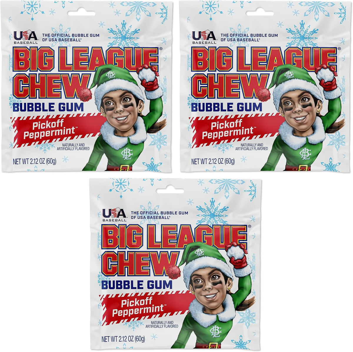 Big League Chew Original Bubble Gum 3-Pack - 2.12oz Packets - Original Baseball Gum - Big League Chew Baseball Candy Set for Treats, Party Favors & More - Softball Candy For Teams - Image 12