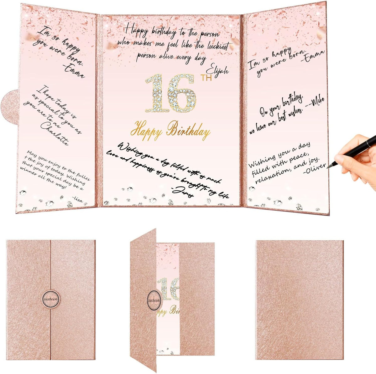 Crenics Sweet 16 Birthday Guest Book front cover design
