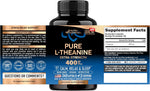 NutraHarmony L-Theanine supplement bottle nutritional facts panel