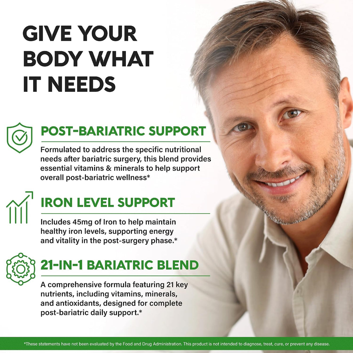 Nutraharmony Bariatric Multivitamin ingredient breakdown and potency details