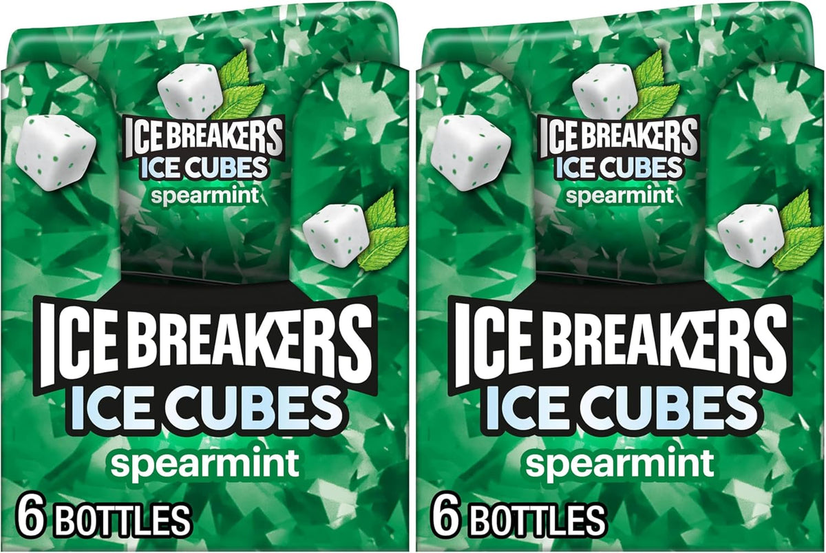 ICE BREAKERS Ice Cubes Spearmint Sugar Free Chewing Gum Pouch, 8.11 oz (100 Pieces) - Image 9