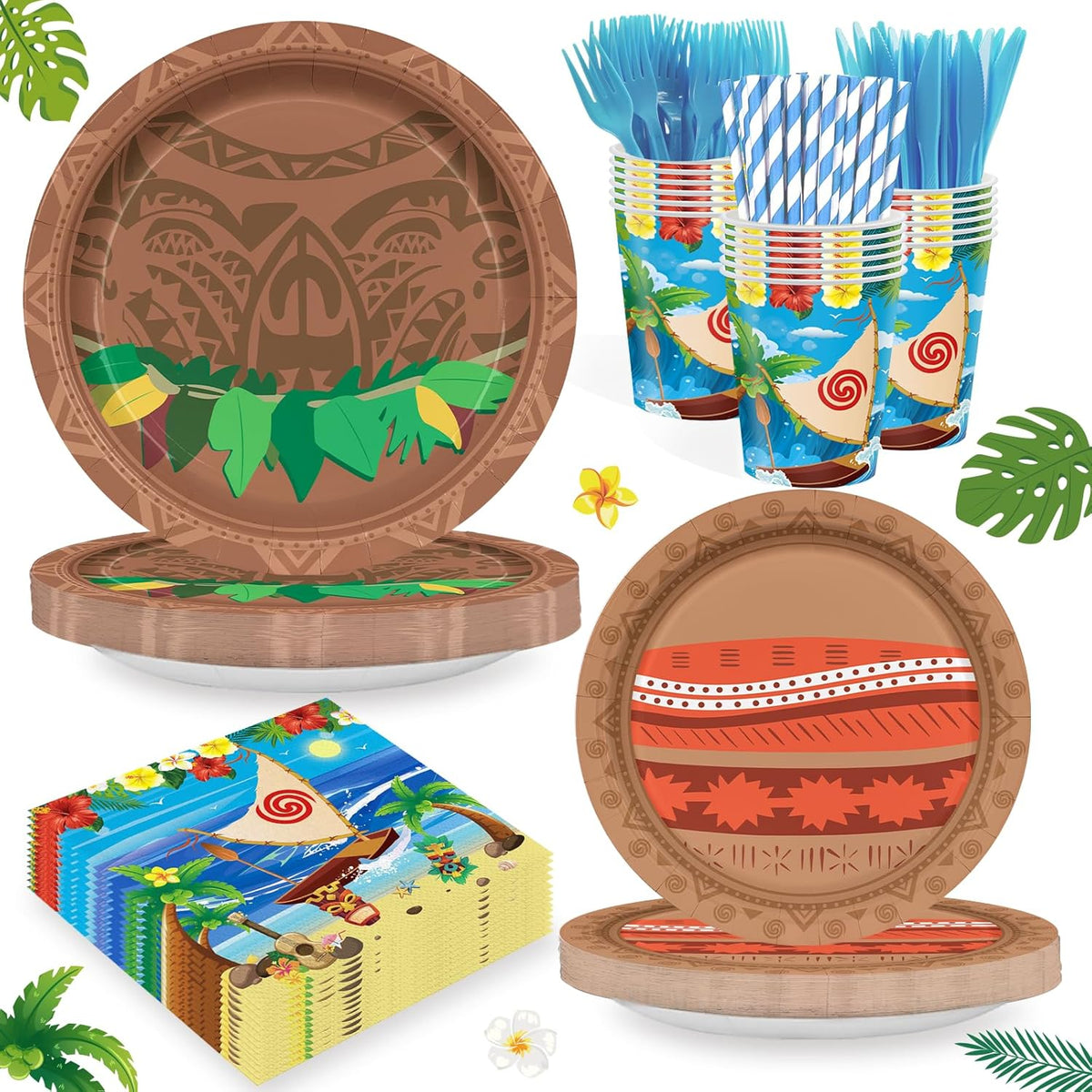 Gjkqrj 168 piece ocean theme party set front view