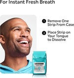 Listerine pocketpaks mint breath strips side angle view
