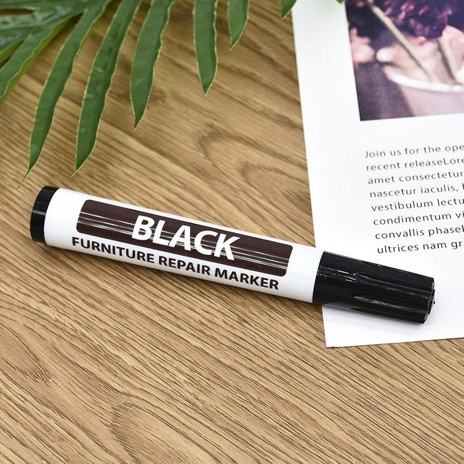 SYCOOVEN Furniture Repair Marker Black front view wood scratch fix