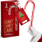 Taboom giant candy cane sticks two pack gift box front view featuring red holiday packaging