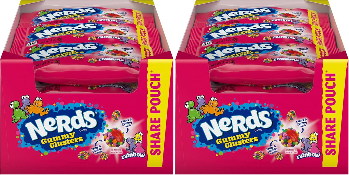 NERDS Gummy Clusters, Candy, Rainbow, Crunchy and Gummy, 18.5 oz - Image 14