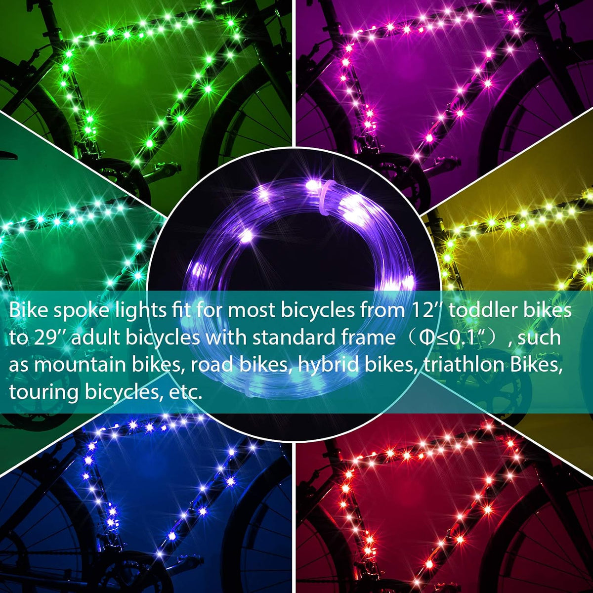 Waybelive LED strip lights for night riding