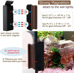 Floating algae magnet brush detached and floating at the top of a fish tank