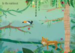 Children animal sticker book showing wildlife illustrations
