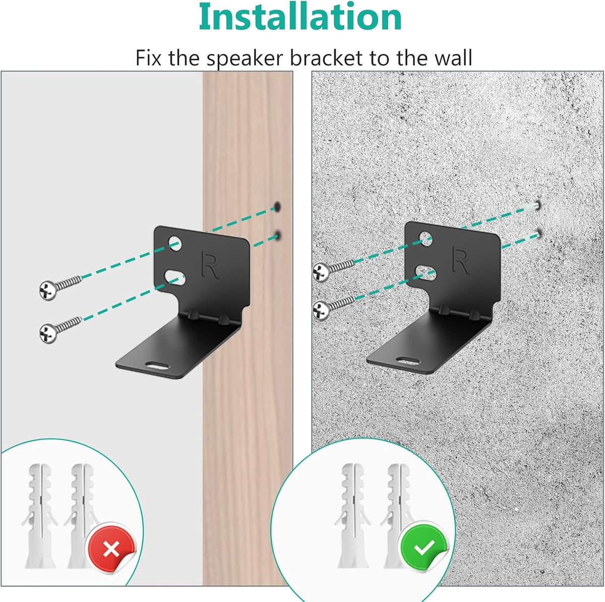 WALI Soundbar Wall Mount Bracket for Bose SoundTouch 300, 500, 700 and 900 (BSM002), Black - Image 7
