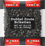Venco Schoolkrijt Licorice Chalk Candy bulk bag being opened to display the plentiful supply of European confectionery.