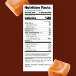 A heap of wrapped chewy caramel candy cubes showing the classic square shape.
