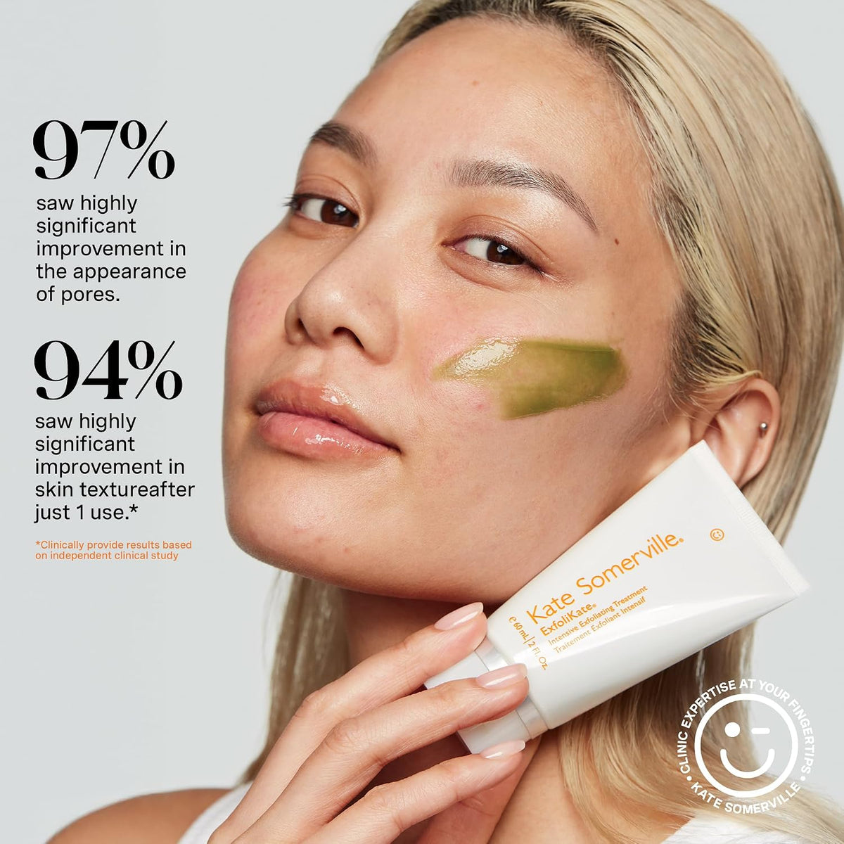 Kate Somerville ExfoliKate two fluid ounce squeeze tube packaging