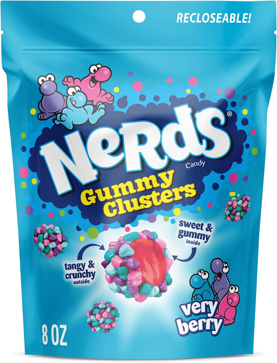 Nerds, Juicy Gummy Clusters, Strawberry Punch, Juicy and Gummy Candy, 1 Stand up Bag, for Snacking and Sharing, 7.2 Ounce - Image 12