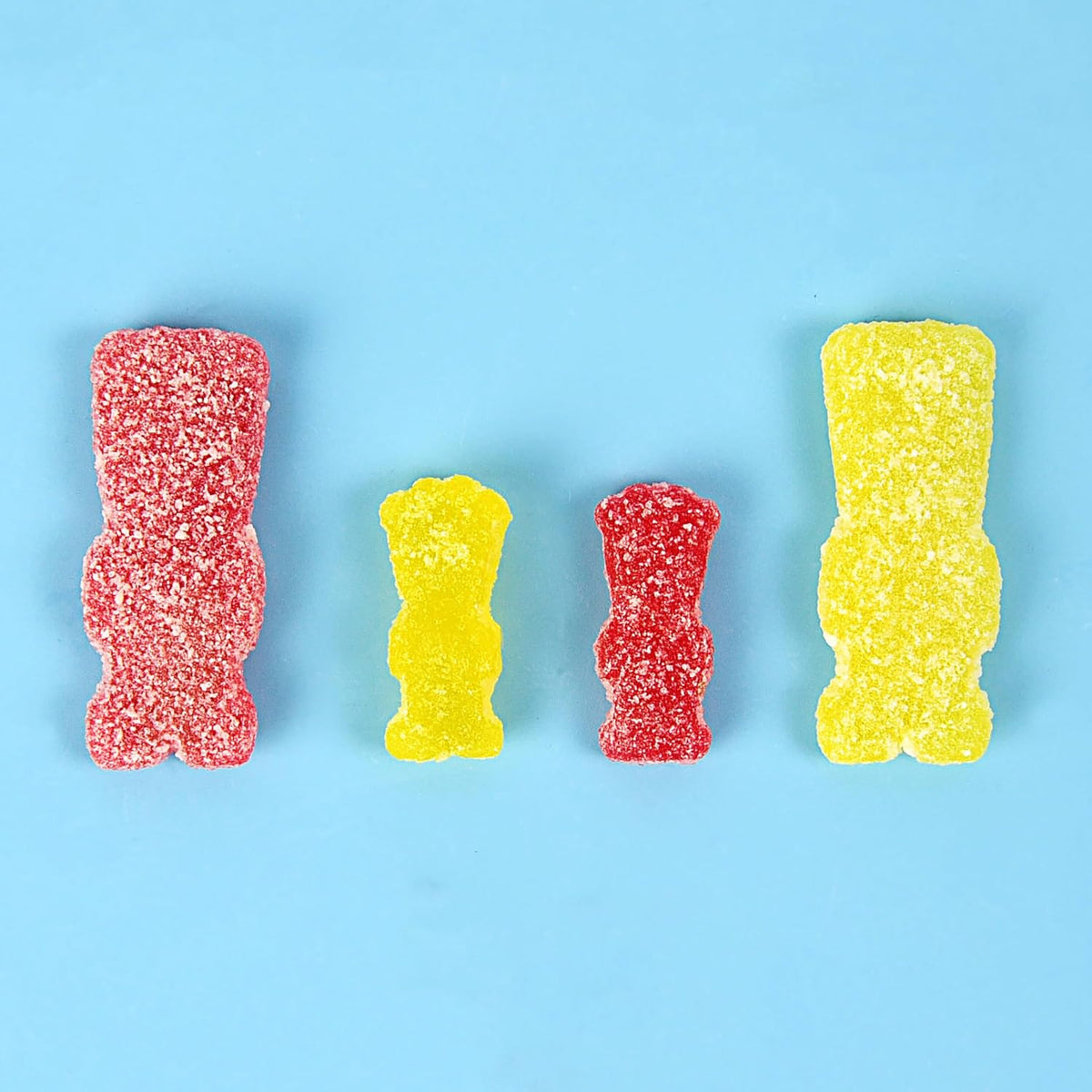 Top down shot of the opened bulk box filled with individually wrapped treats