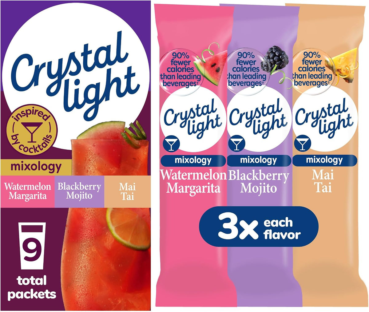 Crystal Light mixology drink mix variety pack front view packaging