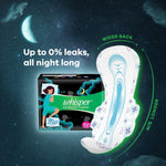 Whisper sanitary pads back protection view