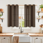 YoungsTex brown linen curtains front view window drapes