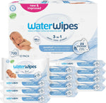 WaterWipes Sensitive+ Newborn & Baby Wipes, 3-In-1 Cleans, Cares, Protects, 99.9% Water, Unscented & Hypoallergenic, 720 Count (12 Packs) - Image 1