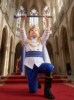 Nuehoryu kids prince costume flowing cape and back view