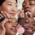 Close up view of the lightweight gel to cream blush formula for natural dewy makeup.