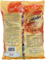 Close up of individually wrapped toffee pieces