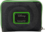 Loungefly Disney Frankenweenie wallet glowing in the dark showing luminescent lightning details