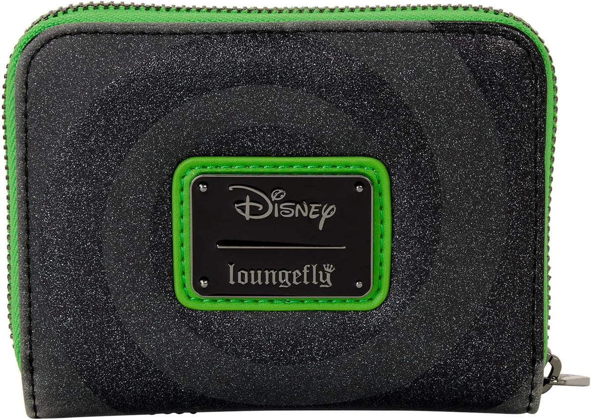 Loungefly Disney Frankenweenie wallet glowing in the dark showing luminescent lightning details