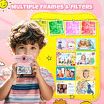 HiMont kids camera accessories including 32GB card and color pens
