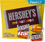 HERSHEY'S Miniatures Assorted Chocolate Candy Family Pack front view package