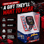 Accutime Marvel Spider-Man watch buckle and fit detail