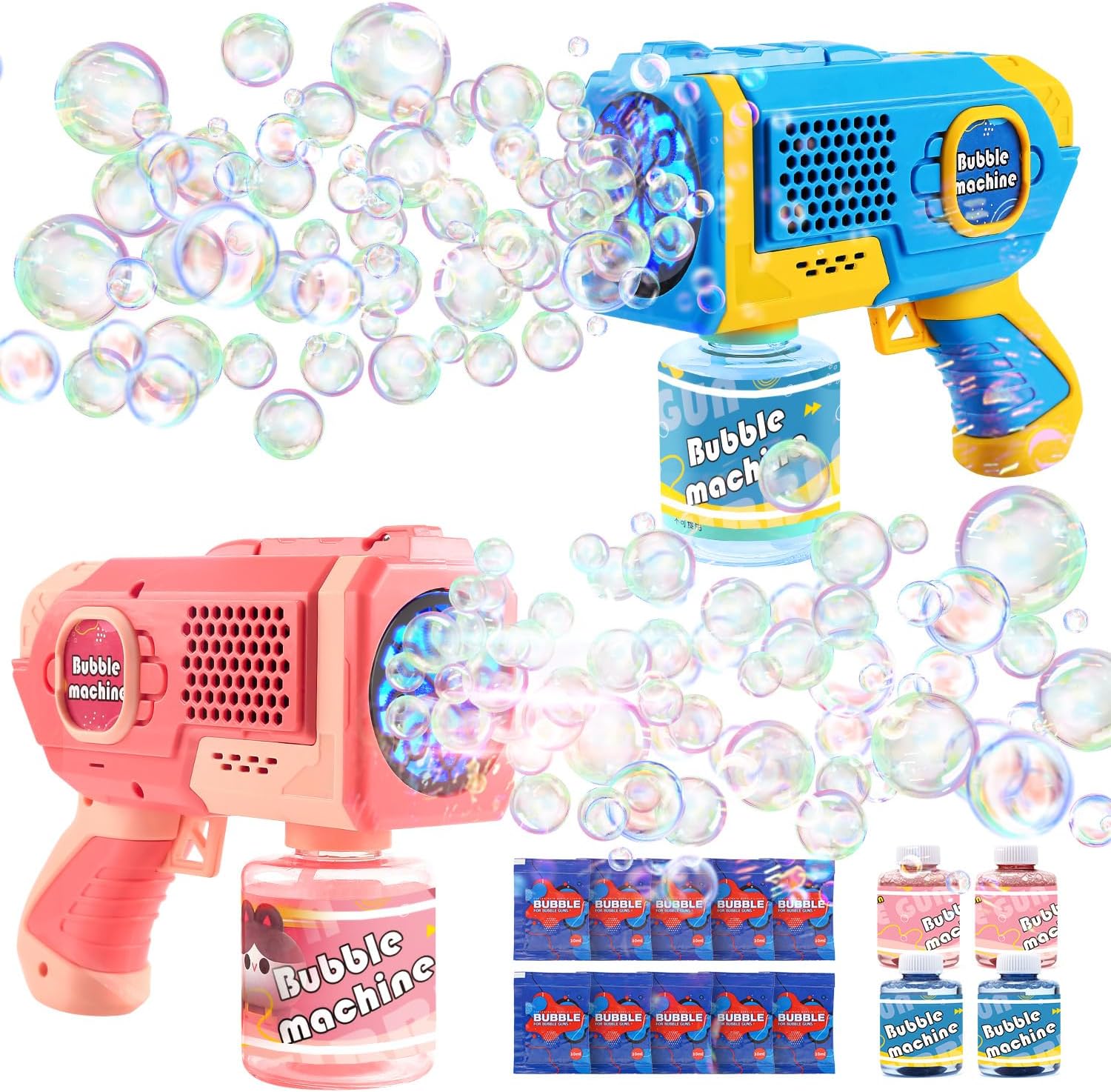 EagleStone 2 Pack Bubble Gun Machine front view