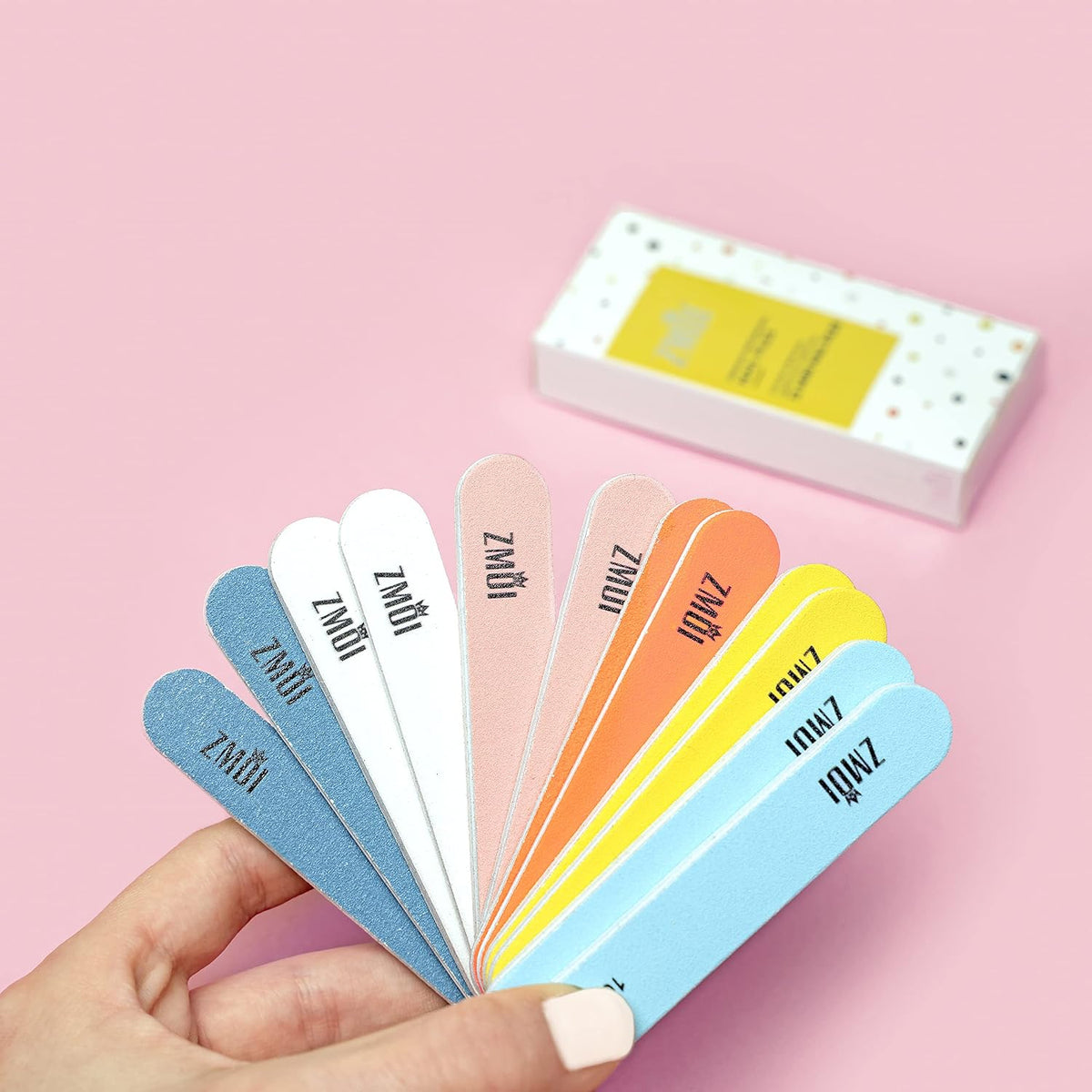 ZMOI double sided nail file texture close up