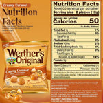 Werthers Original caramel apple filled candy bag showing the green apple packaging design.