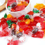 Individually wrapped strawberry filled bon bons and cinnamon discs