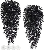 Hamiledyi 2 pack hanging reptile plants front view for terrarium