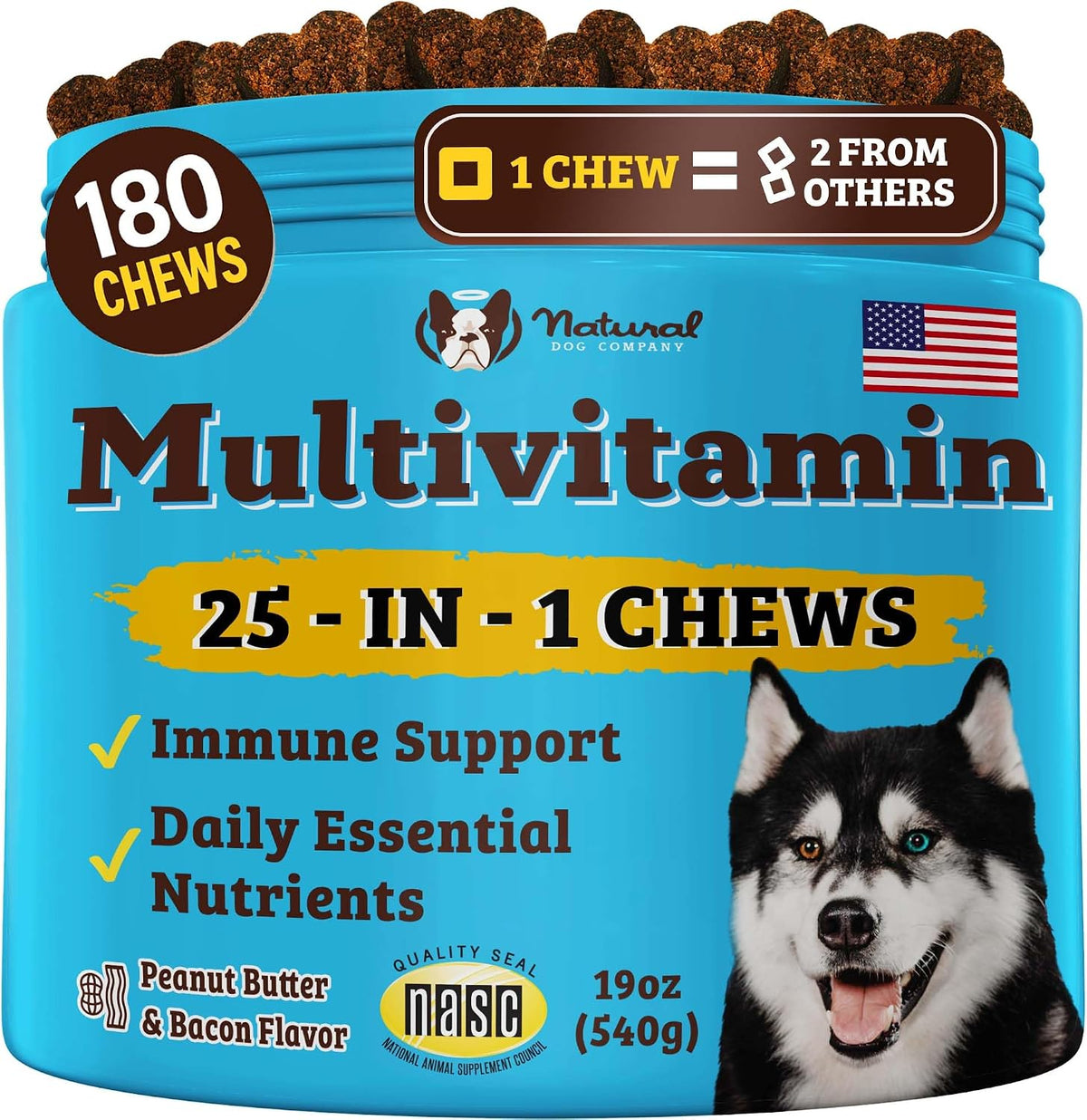 Natural Dog Company Probiotics for Dogs - Dog Probiotic Chews with 1B CFUs, Canine-Specific Microencapsulated Strains, Prebiotics & Enzymes for Digestive Health, Stool & Immune Support, 45 Ct - Image 12