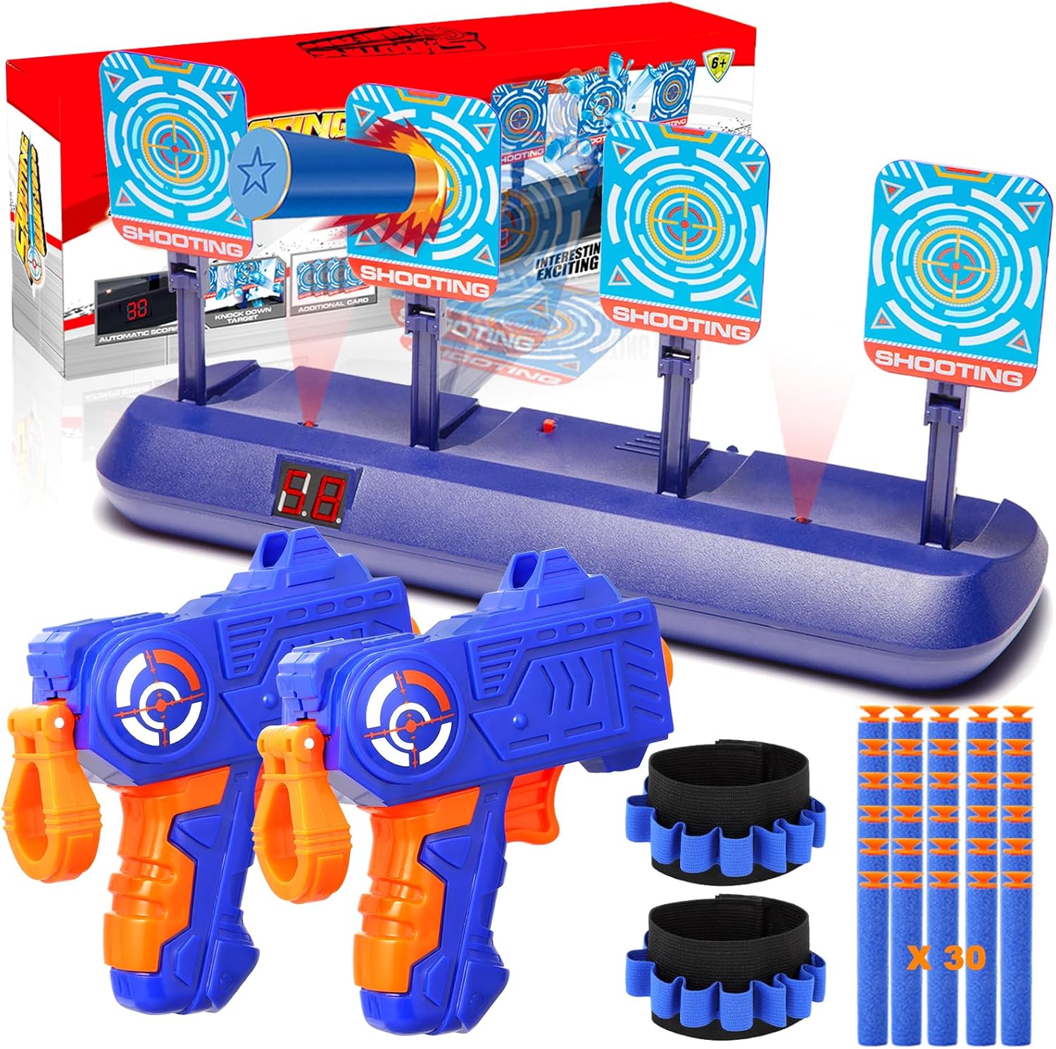 Fibevon electronic auto scoring target for Nerf guns front view