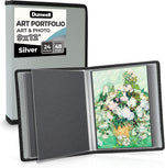 Dunwell Art Portfolio 9x12, 24 Pockets, Displays 48 Pages, Blue | Black Mounting Paper Included, Acid-Free Poly Presentation Book, Portfolio Binder for Artwork - Image 11