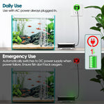 Hygger quiet air pump operating in a home aquarium setup