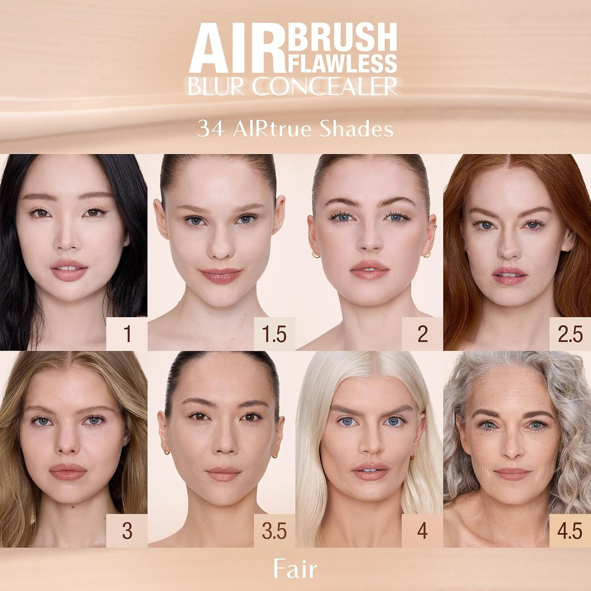 Full coverage application of Charlotte Tilbury Airbrush Flawless Blur Concealer