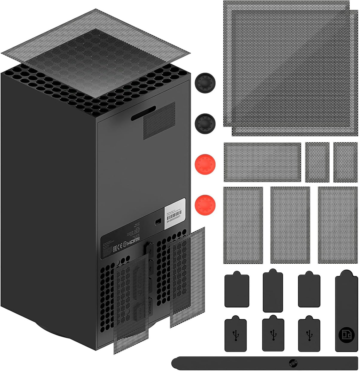 FYOUNG dust filter for Xbox Series X front view and packaging