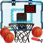Gmaophy indoor basketball hoop with LED lights front view